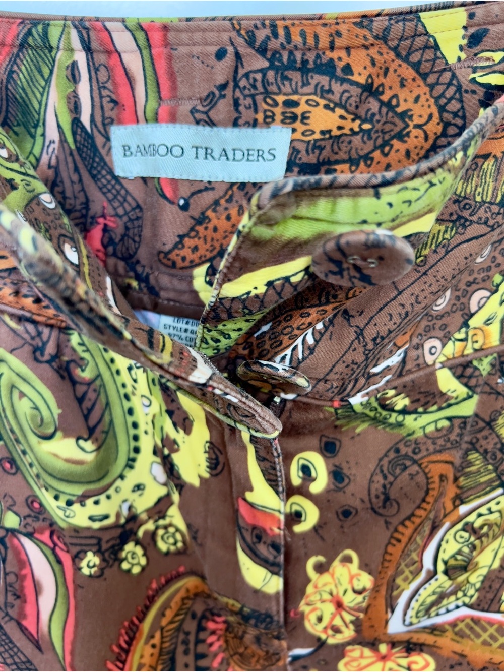 Bamboo Traders women’s paisley Print capri pants - Picture 4 of 5